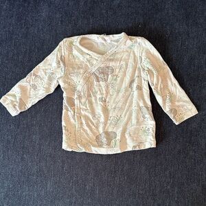 Angel Dear Cream Elephant Wrap Shirt Newborn